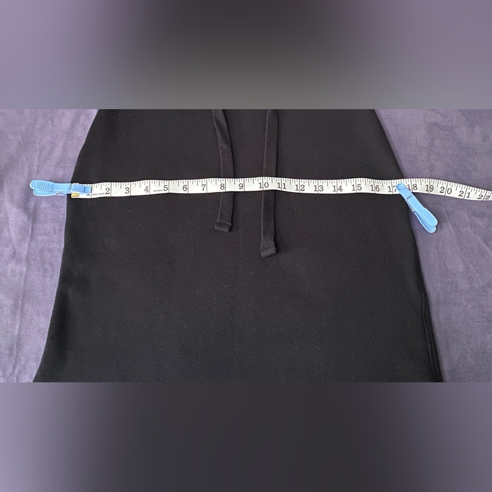 Frank & Eileen DONEGAL Unforgettable Tie Waist Skirt TRIPLE FLEECE Size: M Black - Picture 15 of 16